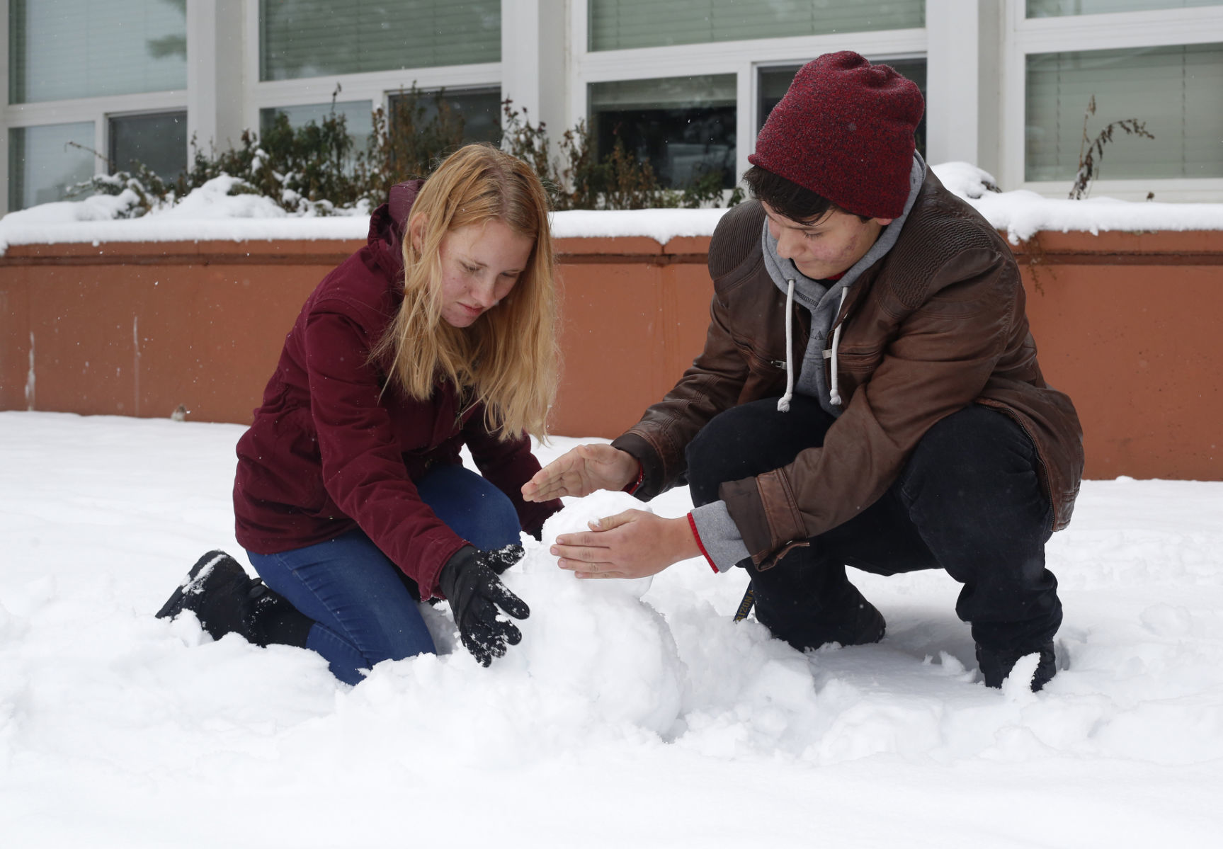 Their First Snowman
